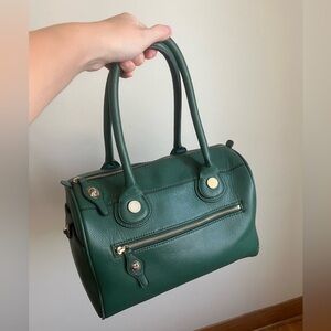 French Connection Sophisticated Green Leather Bowler bag